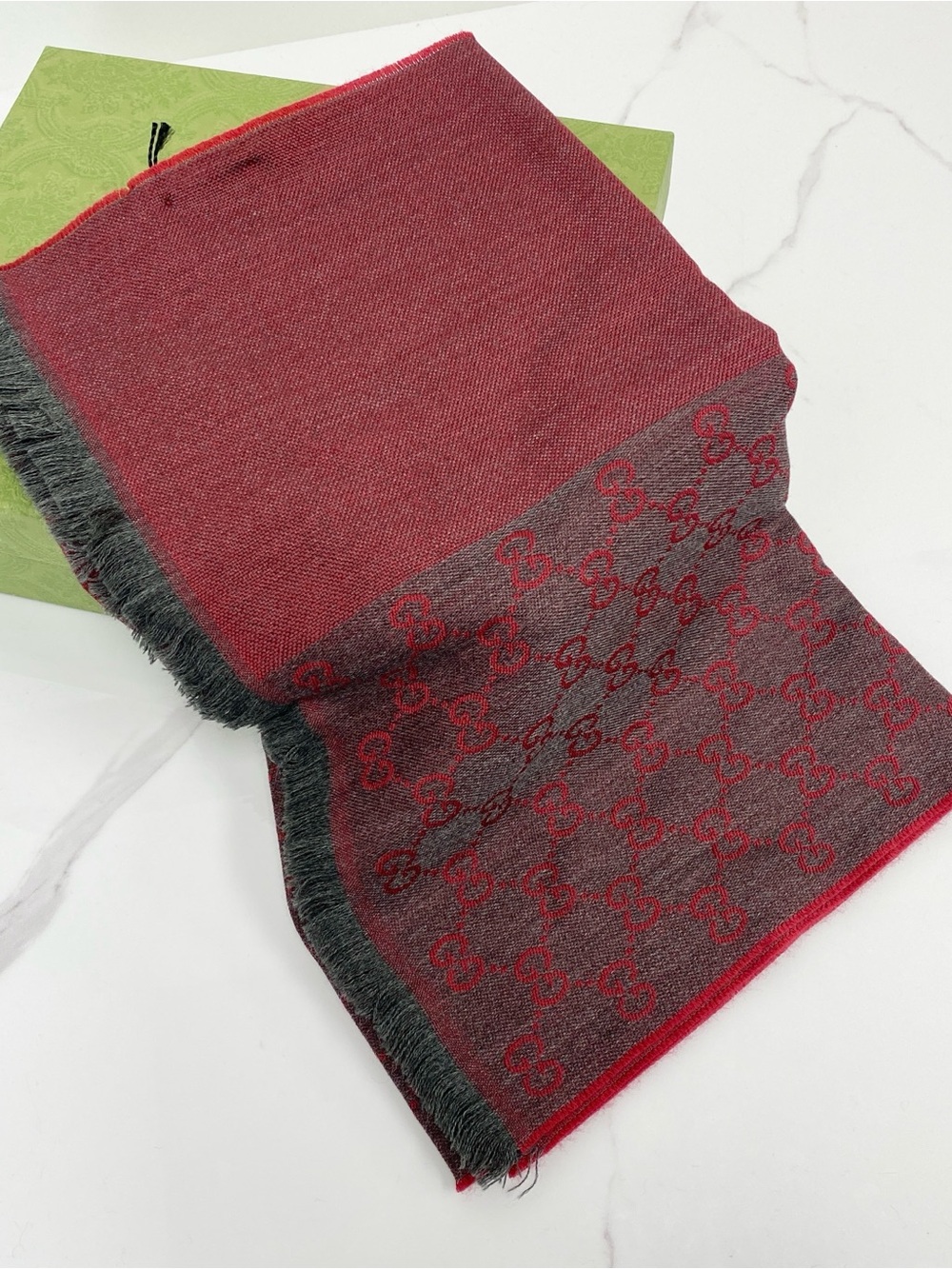 Gucci Reversible Wool Jacquard Scarf